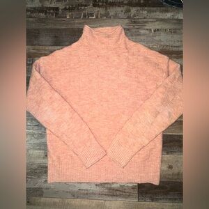 Hem & Thread Peach Mock Neck Sweater Women’s Medium